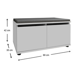 Παπουτσοθήκη Μελαμίνης Twain Megapap 8 Ζευγών Χρώμα Λευκό 80x35x42εκ.