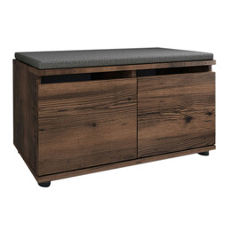 Παπουτσοθήκη Μελαμίνης Twain Megapap 8 Ζευγών Χρώμα Καπνιστή Καρυδιά 80x35x42εκ.