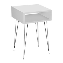 Κομοδίνο Μελαμίνης Scott Megapap Χρώμα Λευκό 40x30x60εκ.