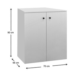 Έπιπλο Πλυντηρίου Gray Megapap από Μελαμίνη Χρώμα Λευκό 70x66x90εκ.