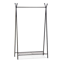 Επιδαπέδια Κρεμάστρα Shua Megapap Μεταλλική Χρώμα Μαύρο 90x38x150εκ.