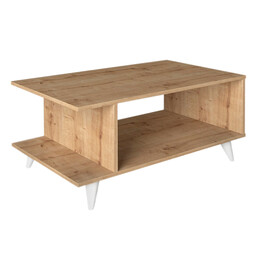 Τραπεζάκι Σαλονιού Titus Megapap από Μελαμίνη Χρώμα Sapphire oak 100x60x45εκ.