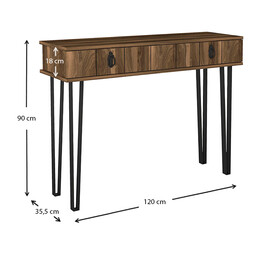 Κονσόλα Μελαμίνης Helsinki Megapap Χρώμα Καρυδί 120x35,5x90εκ.