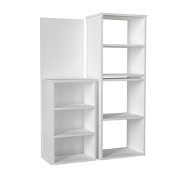 Γραφείο Εργασίας Πολυμορφικό Last Megapap από Μελαμίνη Χρώμα Λευκό 119x44,7x123εκ.