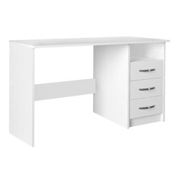 Γραφείο Εργασίας Eldoris Megapap από Μελαμίνη Χρώμα Λευκό 120x60x75εκ.