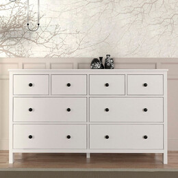 Συρταριέρα - Μπουφές Μελαμίνης Sabina Megapap Χρώμα Λευκό 160x50x96εκ.