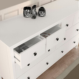 Συρταριέρα - Μπουφές Μελαμίνης Sabina Megapap Χρώμα Λευκό 160x50x96εκ.