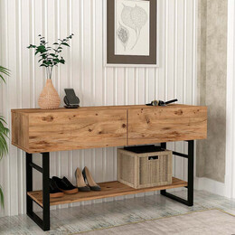 Κονσόλα Μελαμίνης Aron Megapap Χρώμα Atlantic Pine 138,8x41x75,7εκ.
