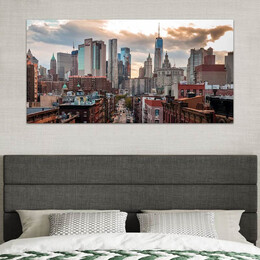 Πίνακας σε Καμβά "new York Manhattan" Megapap Ψηφιακής Εκτύπωσης 140x70x3εκ.