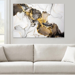 Πίνακας σε Καμβά "abstract Golden Dream" Megapap Ψηφιακής Εκτύπωσης 100x70x3εκ.