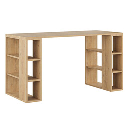 Γραφείο Εργασίας Colmar Megapap από Μελαμίνη Χρώμα Sapphire oak 140x60x75εκ