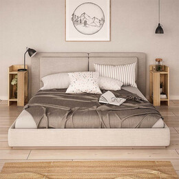 Κομοδίνο Μελαμίνης Elos Megapap σετ 2 Τεμαχίων Χρώμα Sapphire oak 25x27x60εκ.