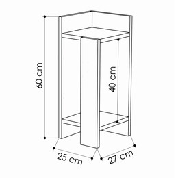 Κομοδίνο Μελαμίνης Elos Megapap σετ 2 Τεμαχίων Χρώμα Sapphire oak 25x27x60εκ.