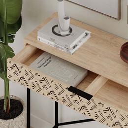 Κονσόλα Giovanni Megapap Μεταλλική - Μελαμίνης Χρώμα Sapphire oak 110x35,6x90εκ.