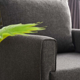 Πολυθρόνα Bella Megapap Υφασμάτινη Χρώμα Ανθρακί 82x81x85εκ.