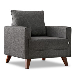 Πολυθρόνα Bella Megapap Υφασμάτινη Χρώμα Ανθρακί 82x81x85εκ.