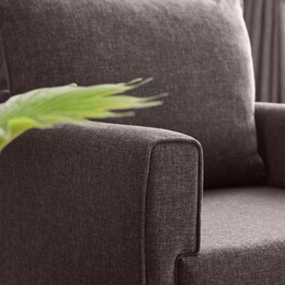 Πολυθρόνα Bella Megapap Υφασμάτινη Χρώμα Καφέ 82x81x85εκ.