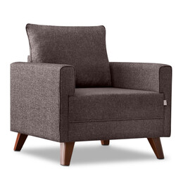 Πολυθρόνα Bella Megapap Υφασμάτινη Χρώμα Καφέ 82x81x85εκ.