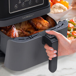 Φριτέζα Αέρος - Airfryer Luxell με Αποσπώμενο Κάδο 7,5lt Χρώμα Μαύρο 1550-1850w