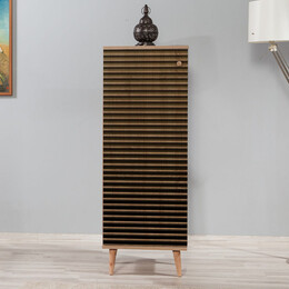 Παπουτσοθήκη - Ντουλάπι Soho Megapap από Μελαμίνη Χρώμα Sonoma 50x38x135εκ.