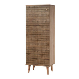 Παπουτσοθήκη - Ντουλάπι Soho Megapap από Μελαμίνη Χρώμα Sonoma 50x38x135εκ.