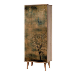 Παπουτσοθήκη - Ντουλάπι Soho Megapap από Μελαμίνη Χρώμα Sonoma 50x38x135εκ.