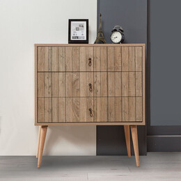 Συρταρτιέρα Soho Megapap από Μελαμίνη Χρώμα Sonoma 80x40x90εκ.