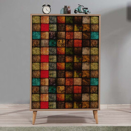 Παπουτσοθήκη - Ντουλάπι Soho Megapap από Μελαμίνη Χρώμα Sonoma 80x36x127εκ.