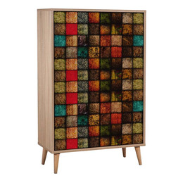 Παπουτσοθήκη - Ντουλάπι Soho Megapap από Μελαμίνη Χρώμα Sonoma 80x36x127εκ.