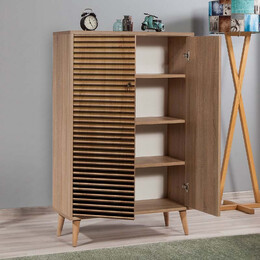 Παπουτσοθήκη - Ντουλάπι Soho Megapap από Μελαμίνη Χρώμα Sonoma 80x36x127εκ.