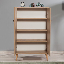 Παπουτσοθήκη - Ντουλάπι Soho Megapap από Μελαμίνη Χρώμα Sonoma 80x36x127εκ.