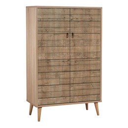 Παπουτσοθήκη - Ντουλάπι Soho Megapap από Μελαμίνη Χρώμα Sonoma 80x36x127εκ.