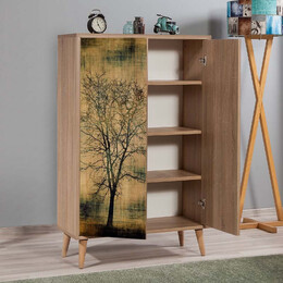 Παπουτσοθήκη - Ντουλάπι Soho Megapap από Μελαμίνη Χρώμα Sonoma 80x36x127εκ.