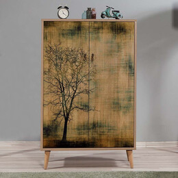 Παπουτσοθήκη - Ντουλάπι Soho Megapap από Μελαμίνη Χρώμα Sonoma 80x36x127εκ.