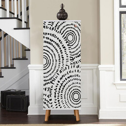 Ντουλάπι Κουζίνας/μπάνιου - Παπουτσοθήκη Assiri Megapap από Μελαμίνη Χρώμα Λευκό 50x38x135εκ.