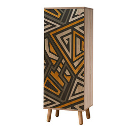 Παπουτσοθήκη - Ντουλάπι Soho Megapap από Μελαμίνη Χρώμα Sonoma 50x38x135εκ.