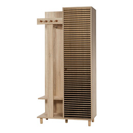 Έπιπλο Εισόδου Soho Megapap από Μελαμίνη Χρώμα Sonoma 90x36x194εκ.