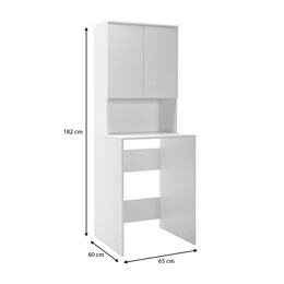 Έπιπλο Πλυντηρίου Ceza Megapap από Μελαμίνη Χρώμα Λευκό 65x60x182εκ.