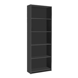 Βιβλιοθήκη Μελαμίνης max Megapap Χρώμα Ανθρακί 58x23x170εκ.