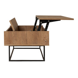 Τραπεζάκι Σαλονιού Amedeo Megapap με Σερβιτόρο από Μελαμίνη Χρώμα Καρυδί 120x60x43εκ.