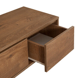 Έπιπλο Τηλεόρασης Amedeo Megapap από Μελαμίνη Χρώμα Καρυδί 140x40x50εκ.