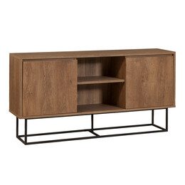 Μπουφές Amedeo Megapap από Μελαμίνη Χρώμα Καρυδί 140x36x72εκ.