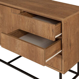 Μπουφές Amedeo Megapap από Μελαμίνη Χρώμα Καρυδί 140x36x72εκ.