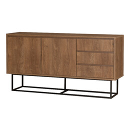 Μπουφές Amedeo Megapap από Μελαμίνη Χρώμα Καρυδί 140x36x72εκ.