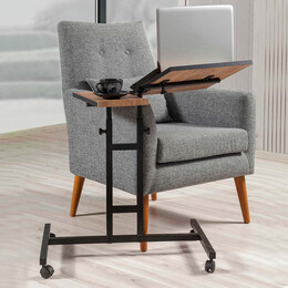 Τραπεζάκι Βοηθητικό - Laptop Frenk Megapap Πολυμορφικό Μεταλλικό - Μελαμίνης Χρώμα Atlantic Pine 67x45,5x62/87εκ.