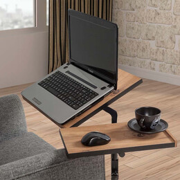 Τραπεζάκι Βοηθητικό - Laptop Frenk Megapap Πολυμορφικό Μεταλλικό - Μελαμίνης Χρώμα Atlantic Pine 67x45,5x62/87εκ.