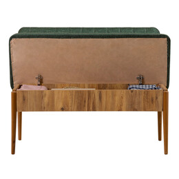 Καναπές Διθέσιος - Παγκάκι Alden Megapap από Μελαμίνη - Ύφασμα Χρώμα Πράσινο 110x40x85εκ.