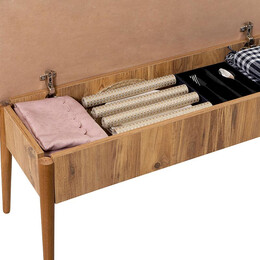 Καναπές Διθέσιος - Παγκάκι Alden Megapap από Μελαμίνη - Ύφασμα Χρώμα Πράσινο 110x40x85εκ.