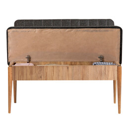 Καναπές Διθέσιος - Παγκάκι Alden Megapap από Μελαμίνη - Ύφασμα Χρώμα Ανθρακί 110x40x85εκ.