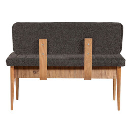 Καναπές Διθέσιος - Παγκάκι Alden Megapap από Μελαμίνη - Ύφασμα Χρώμα Ανθρακί 110x40x85εκ.